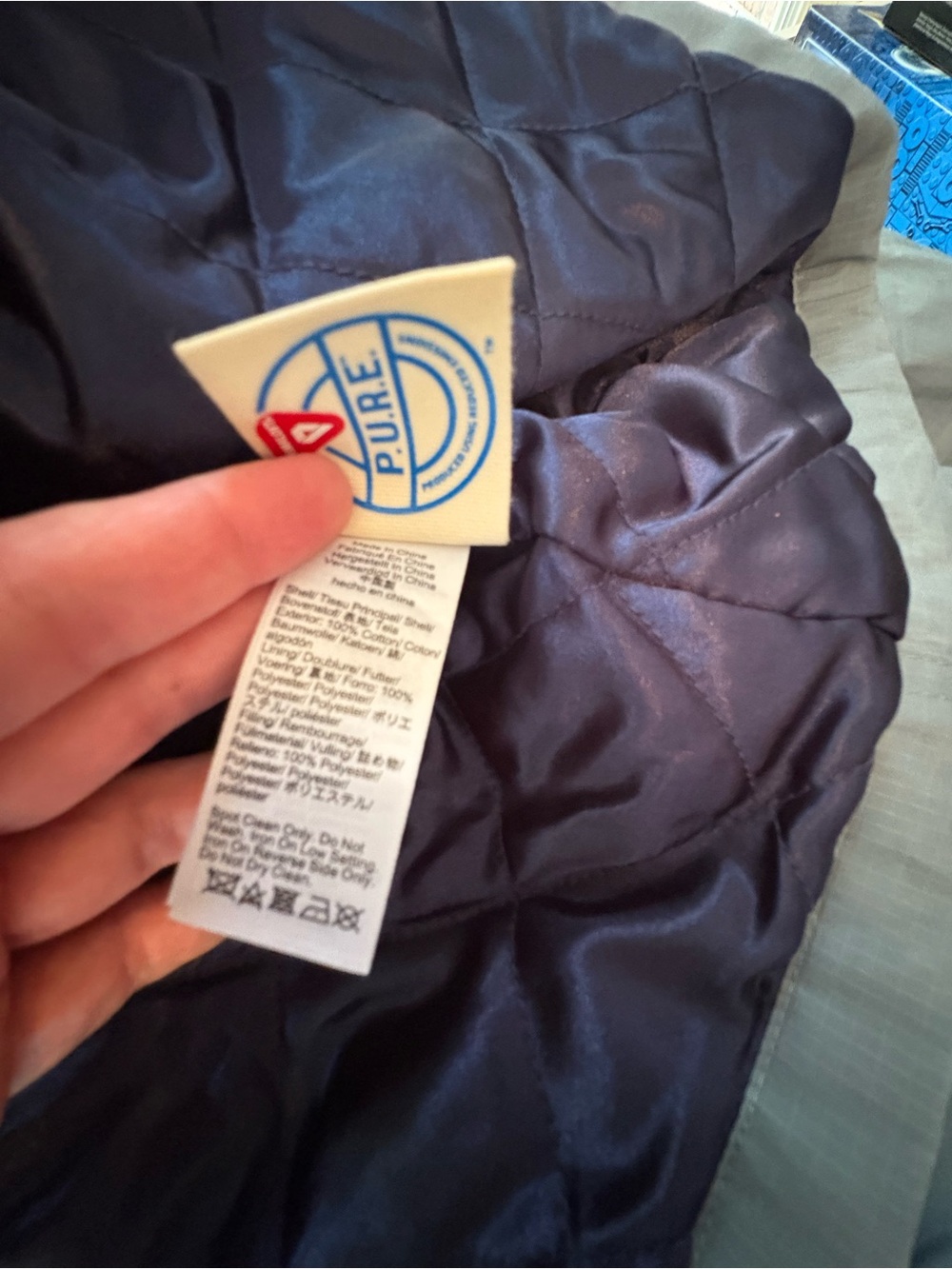 BNWT J. Crew Gray Down Quilted Barn Jacket with Dark Brown Corduroy Collar - Picture 11 of 11